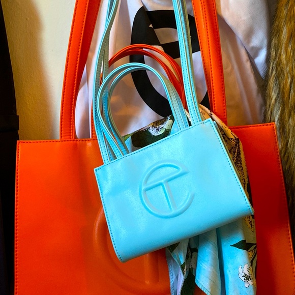 Light blue Telfar small shopping tote new with bag tags removed never worn.
